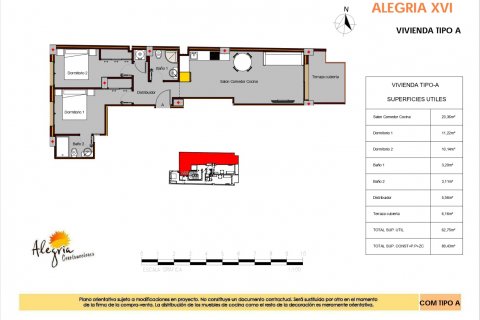Wohnung zum Verkauf in Torrevieja, Alicante, Spanien 2 Schlafzimmer, 89.43 m2 Nr. 15802 - Foto 13