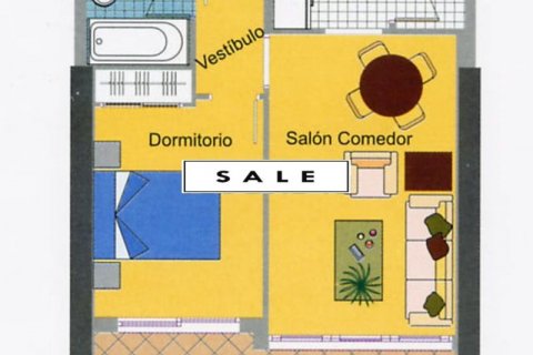Wohnung zum Verkauf in Benidorm, Alicante, Spanien 1 Schlafzimmer, 60 m2 Nr. 44369 - Foto 9