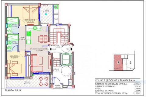 Wohnung zum Verkauf in Cabo Roig, Alicante, Spanien 2 Schlafzimmer, 91 m2 Nr. 43286 - Foto 3