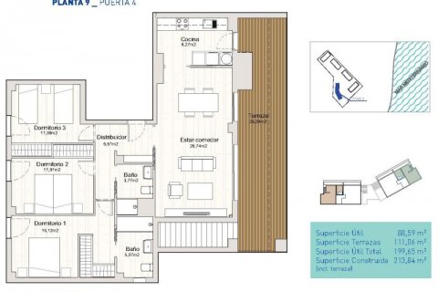 Penthäuser zum Verkauf Alicante, Spanien 3 Schlafzimmer, 214 m2 Nr. 45921 - Foto 10