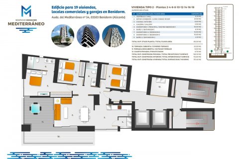 Wohnung zum Verkauf in Benidorm, Alicante, Spanien 3 Schlafzimmer, 151 m2 Nr. 51346 - Foto 6