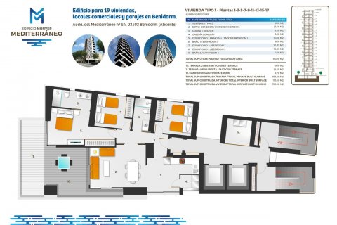 Wohnung zum Verkauf in Benidorm, Alicante, Spanien 3 Schlafzimmer, 150 m2 Nr. 51343 - Foto 11