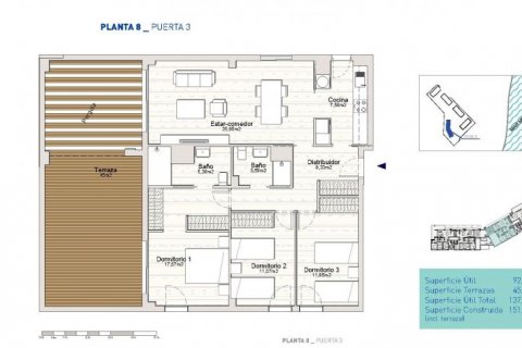 Apartamento en venta en Alicante, España 3 dormitorios, 151 m2 No. 45925 - foto 10