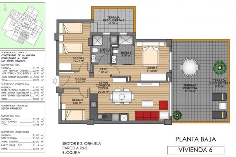 Apartamento en venta en Villamartin, Alicante, España 3 dormitorios, 111 m2 No. 43450 - foto 9