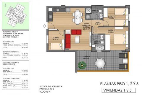 Apartamento en venta en Villamartin, Alicante, España 3 dormitorios, 92 m2 No. 43434 - foto 9