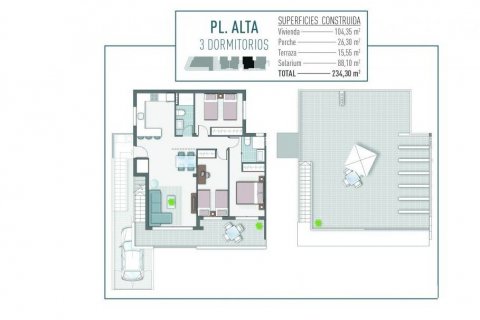 Apartamento en venta en Pilar de la Horadada, Alicante, España 3 dormitorios, 104 m2 No. 56310 - foto 7