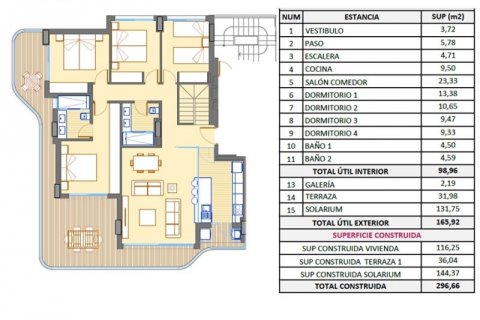 Kattohuoneisto myytävänä Alicante, Espanja, 4 makuuhuonetta, 333 m2 No. 44722 - kuva 10