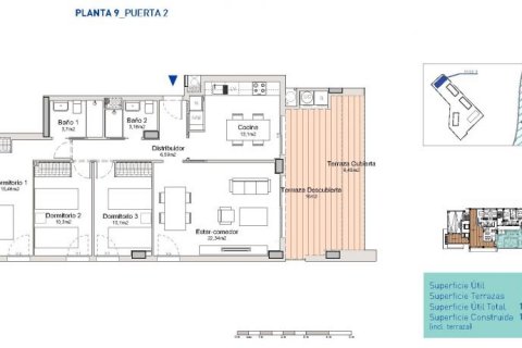 Kattohuoneisto myytävänä Alicante, Espanja, 3 makuuhuonetta, 121 m2 No. 45934 - kuva 10