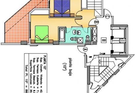 Kattohuoneisto myytävänä Calpe, Alicante, Espanja, 3 makuuhuonetta, 327 m2 No. 45258 - kuva 10