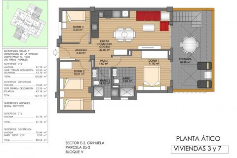 Kattohuoneisto myytävänä Villamartin, Alicante, Espanja, 3 makuuhuonetta, 137 m2 No. 43442 - kuva 9