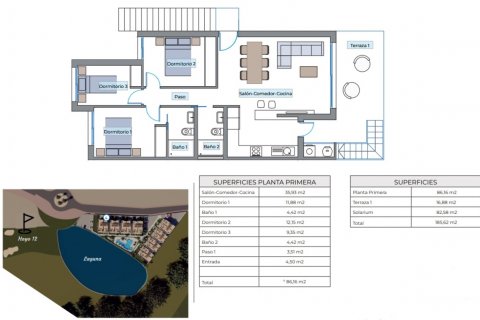 Bungalowi myytävänä Finestrat, Alicante, Espanja, 3 makuuhuonetta, 86 m2 No. 55472 - kuva 7