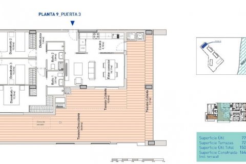 Penthauss pārdošanā Alicante, Spānijā 3 istabas, 165 m2 Nr. 46011 - attēls 10