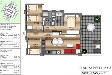 Dzīvoklis pārdošanā La Zenia, Alicante, Spānijā 3 istabas, 77 m2 Nr. 62953 - attēls 29
