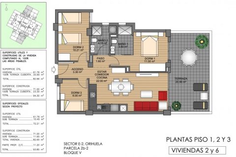 Продажа квартиры в Вилламартин, Аликанте, Испания 3 спальни, 94м2 №43440 - фото 9