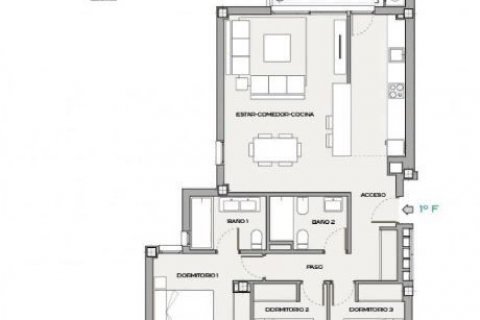 Apartment for sale in Alicante, Spain 3 bedrooms, 98 sq.m. No. 43377 - photo 6