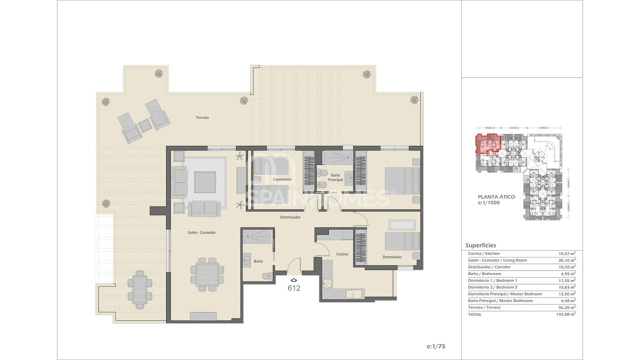 Huoneisto Marbella, Malaga, Espanja 2 makuuhuonetta, 75 m2 No. 48336
