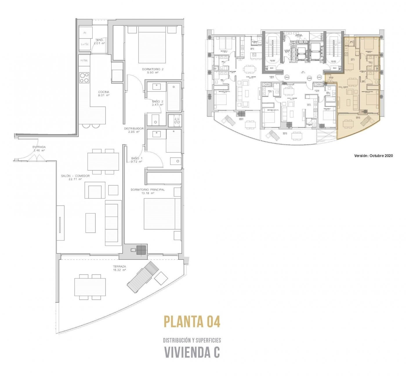 Apartamento en Benidorm, Alicante, España 2 dormitorios,  No. 50729