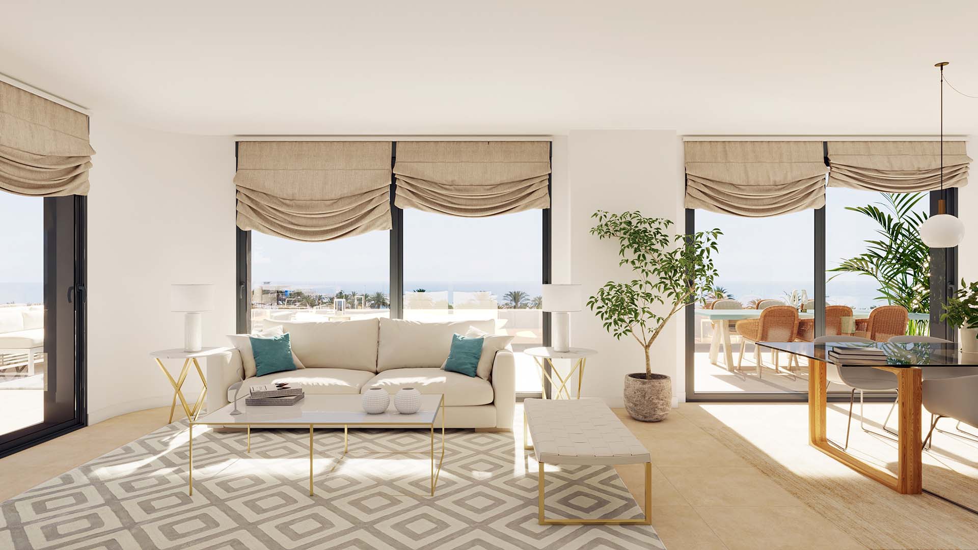 Квартира в Habitat Alboran-Siroco, Торремолинос, Малага, Испания 2 спальни, 103м2 №51703