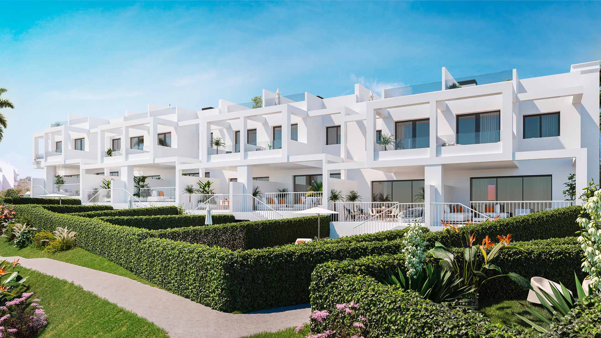Radhus i Golden View II, Manilva, Malaga, Spanien 3 sovrum, 123.66 kvm. Nr. 52379