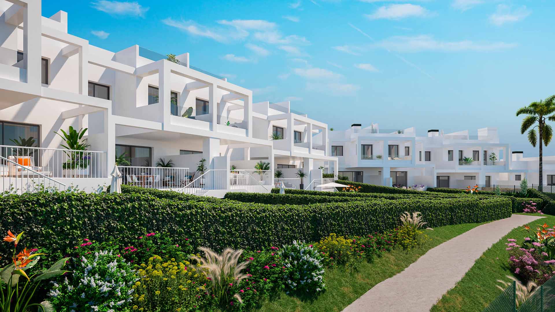 Townhouse in Golden View II, Manilva, Malaga, Spa, 3 bedrooms, 126.79 sq.m. No. 52376