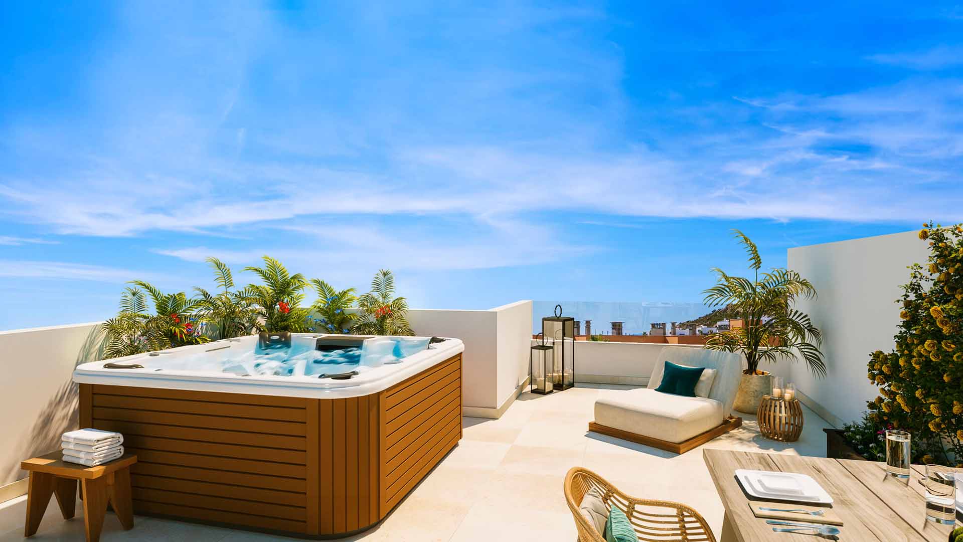 Townhouse in Golden View II, Manilva, Malaga, Spa, 3 bedrooms, 126.79 sq.m. No. 52376