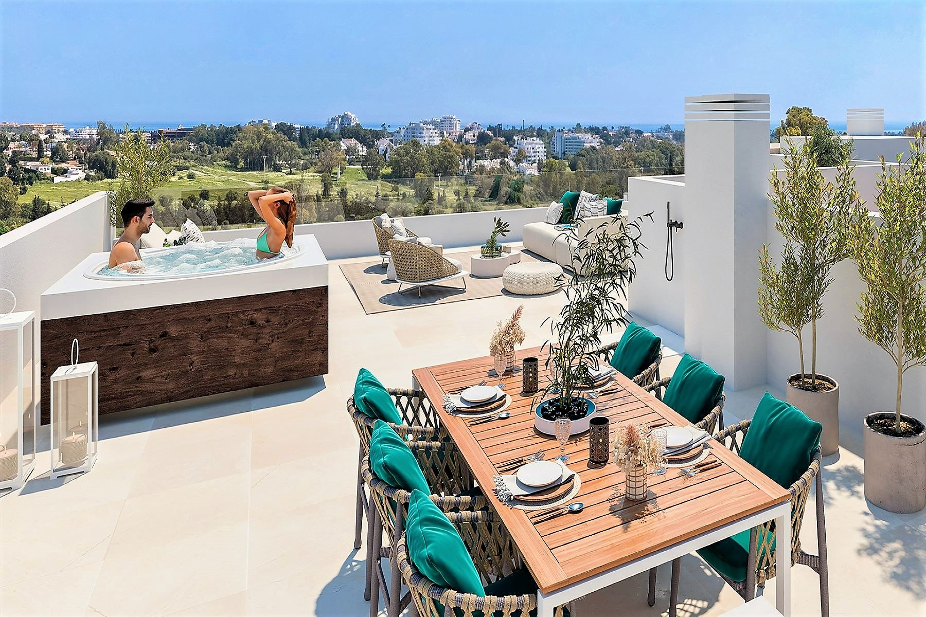Kattohuoneisto Estepona, Malaga, Espanja 3 makuuhuonetta, 271 m2 No. 53581