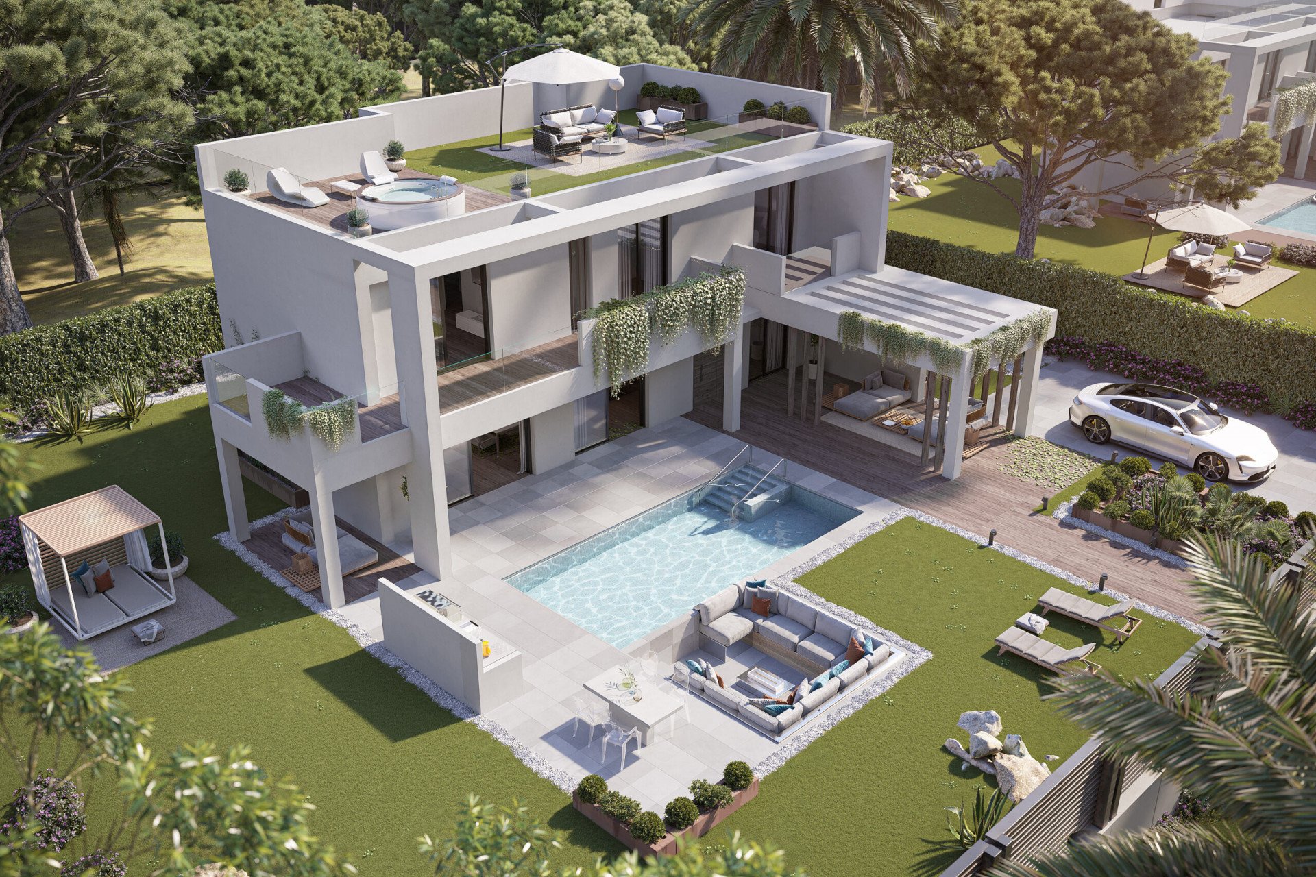 Villa i Manilva, Malaga, Spanien 3 sovrum, 176 kvm. Nr. 53575