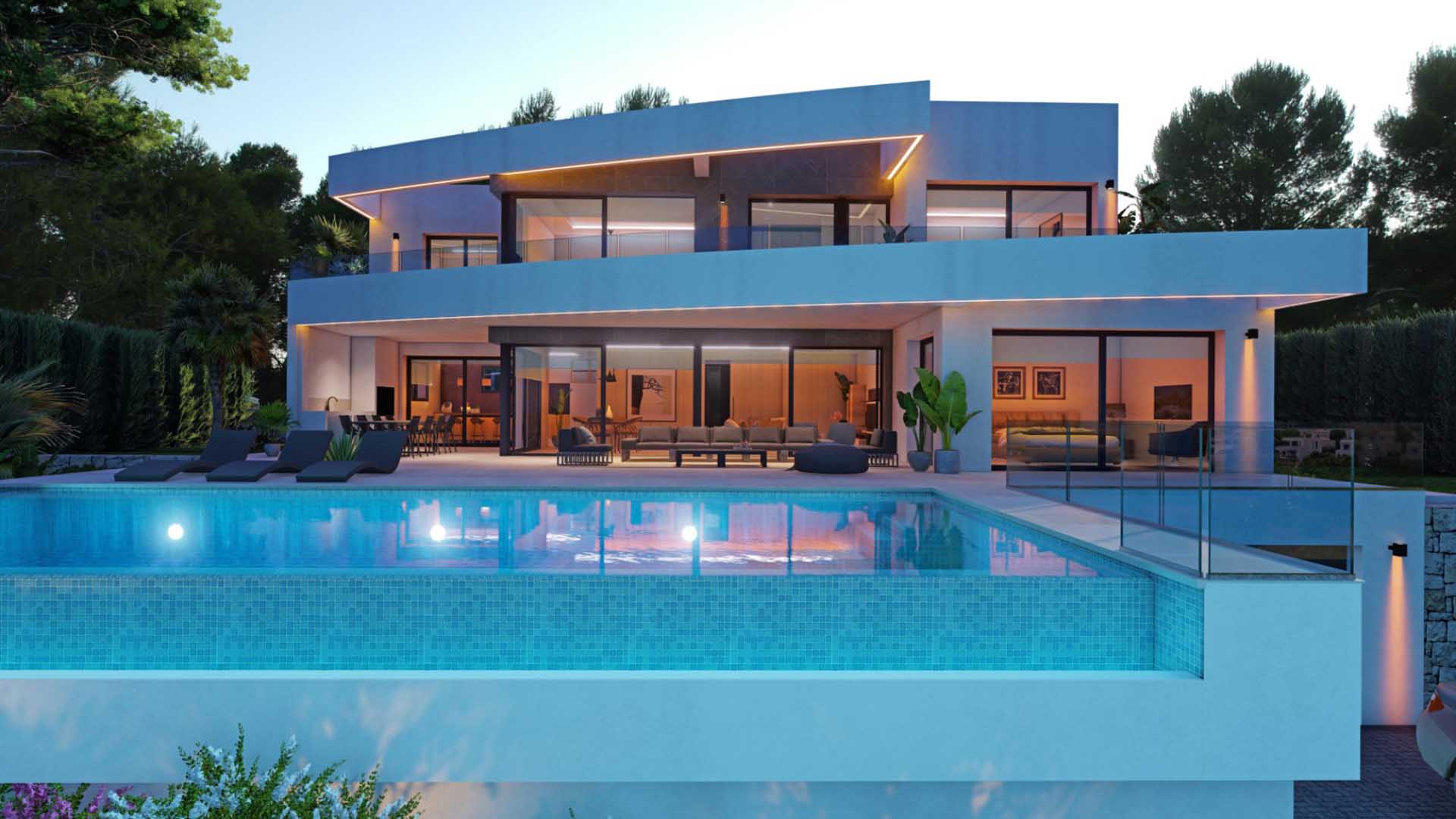 Willa w Moraira, Alicante, Hiszpania 4 sypialnie, 550 mkw. nr 55674