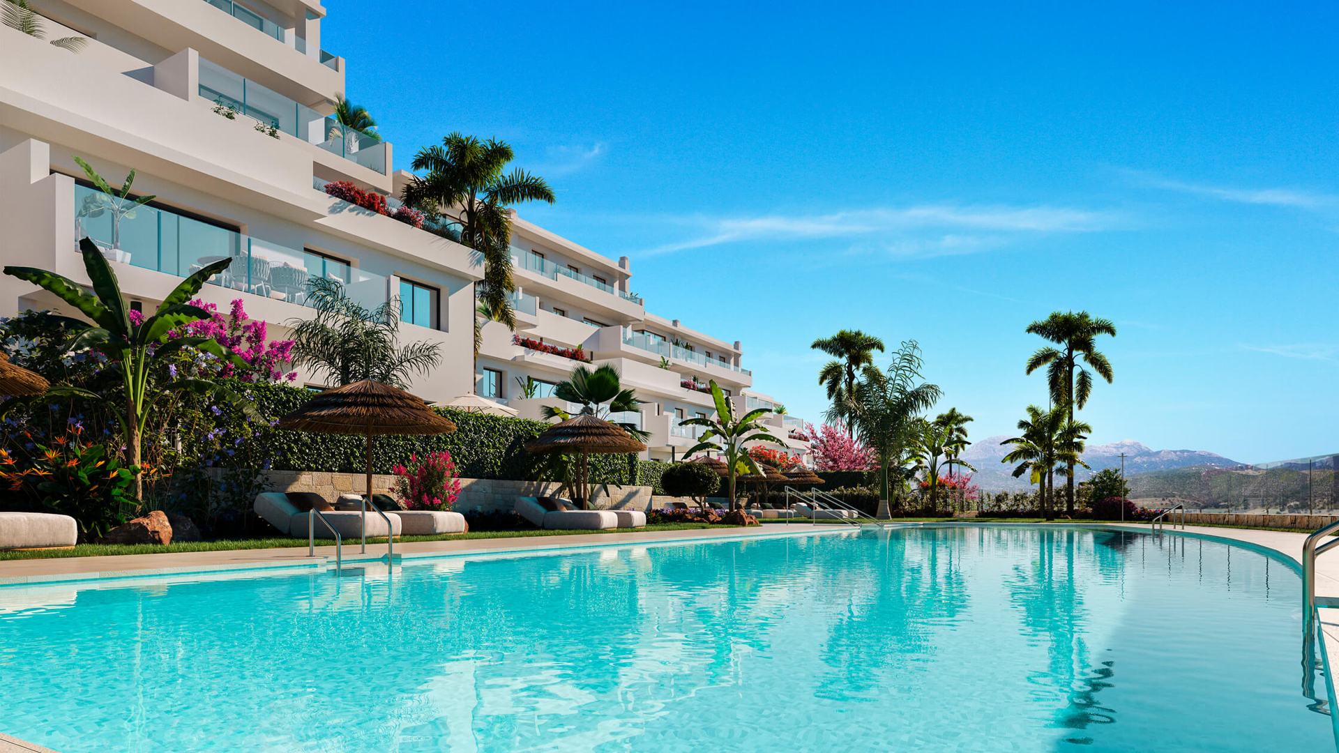 Apartment in LAS TERRAZAS DE CORTESIN BON AIR, Casares, Malaga, Spa, 2 bedrooms, 111 sq.m. No. 57823