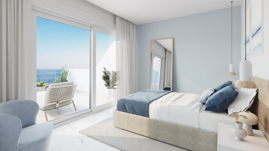 Takvåning i Casares Costa, Malaga, Spanien 2 sovrum, 91 kvm. Nr. 60929