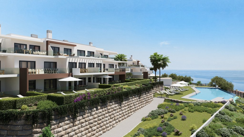 Takvåning i Casares Costa, Malaga, Spanien 2 sovrum, 91 kvm. Nr. 60929