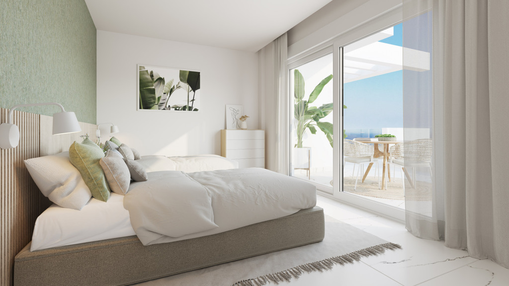 Takvåning i Casares Costa, Malaga, Spanien 2 sovrum, 91 kvm. Nr. 60929