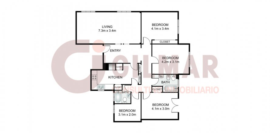 Apartment in Madrid, Spain 4 bedrooms, 160 sq.m. No. 2069
