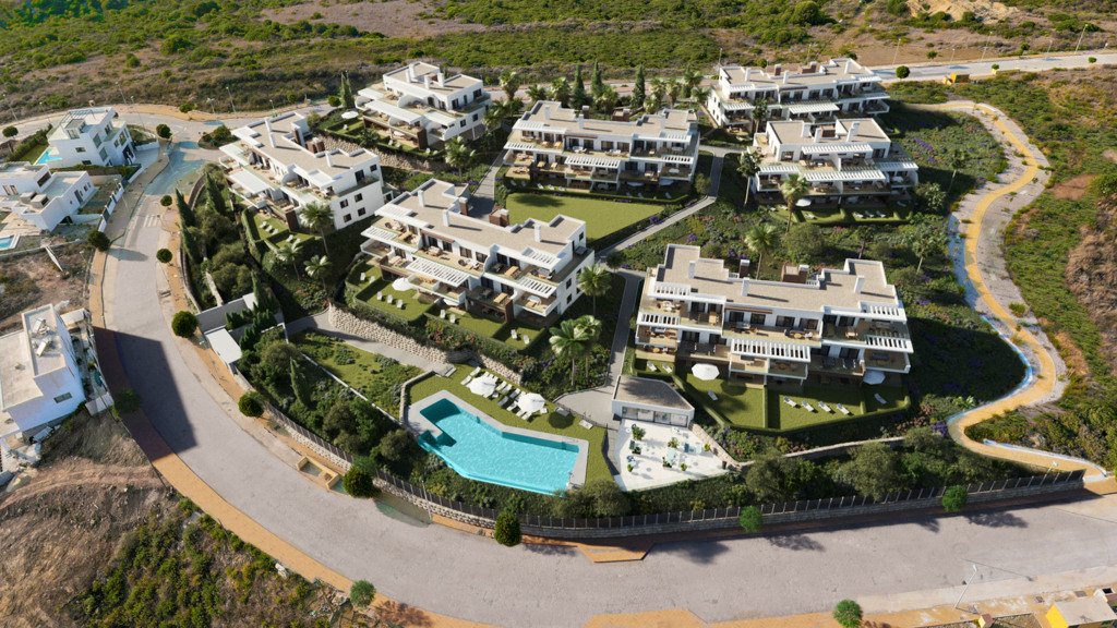 Takvåning i Casares Costa, Malaga, Spanien 2 sovrum, 91 kvm. Nr. 60929