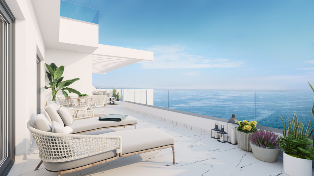 Takvåning i Casares Costa, Malaga, Spanien 2 sovrum, 91 kvm. Nr. 60929