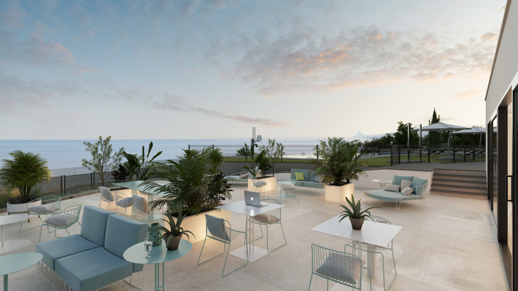 Takvåning i Casares Costa, Malaga, Spanien 2 sovrum, 91 kvm. Nr. 60929